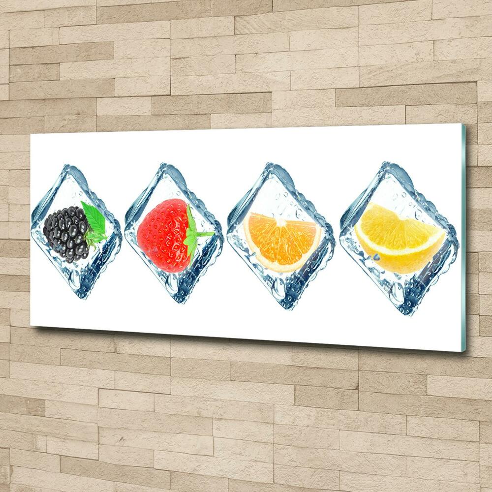 Tableau photo sur verre Fruits en dés