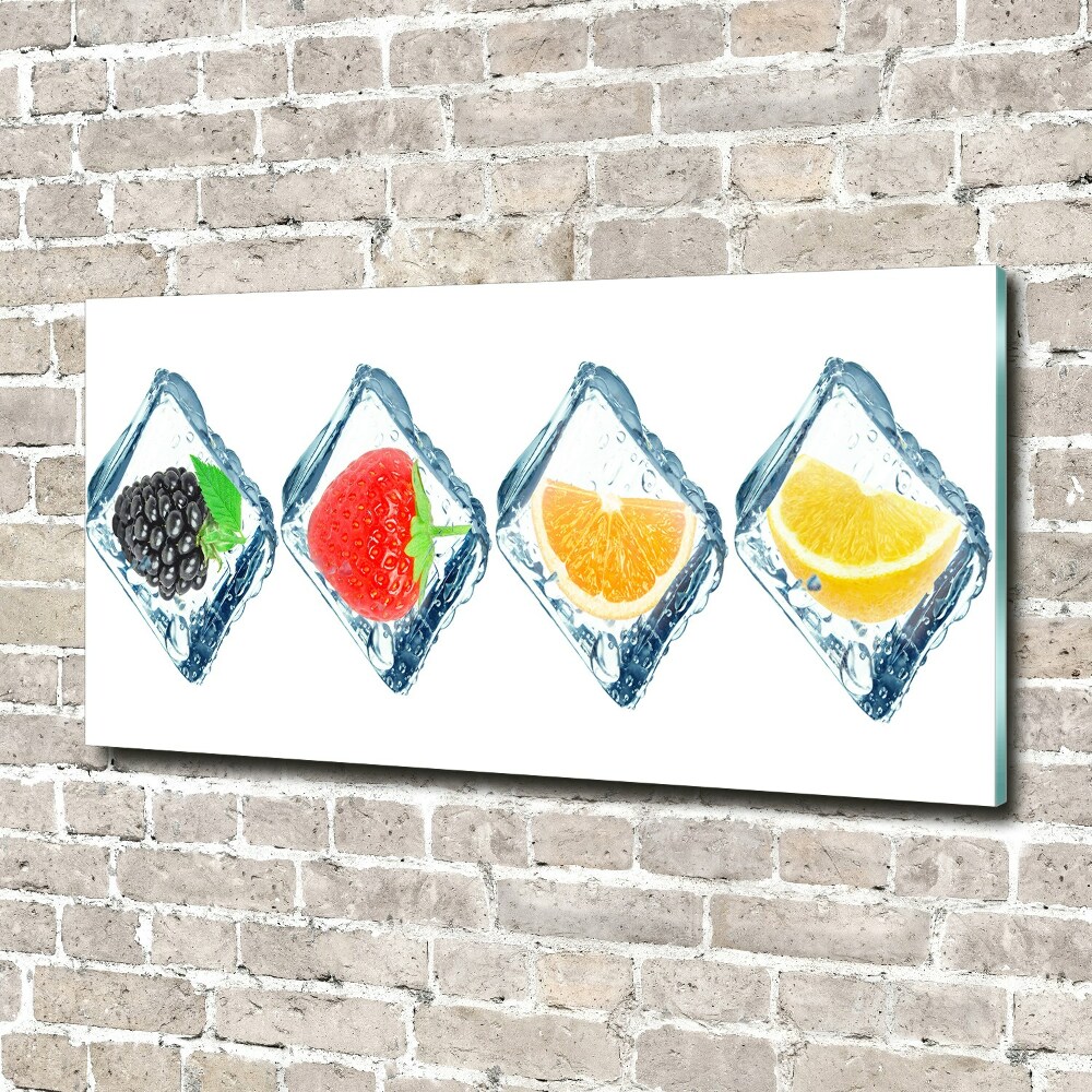 Tableau photo sur verre Fruits en dés