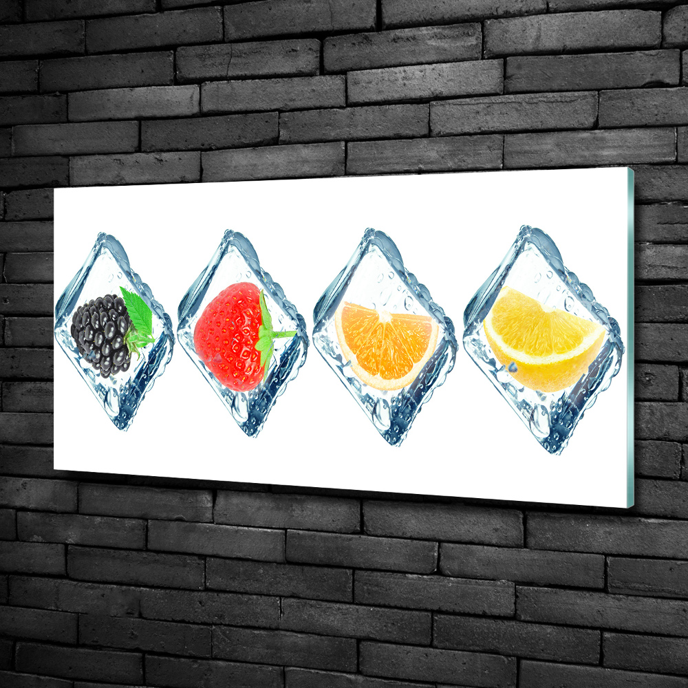 Tableau photo sur verre Fruits en dés