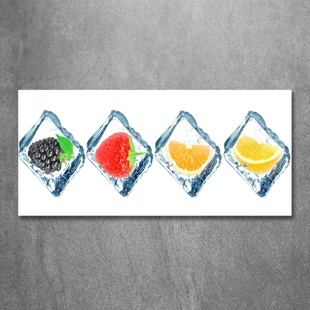 Tableau photo sur verre Fruits en dés