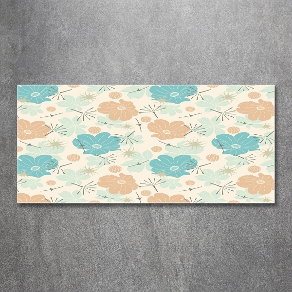 Tableau sur verre Une multitude de fleurs