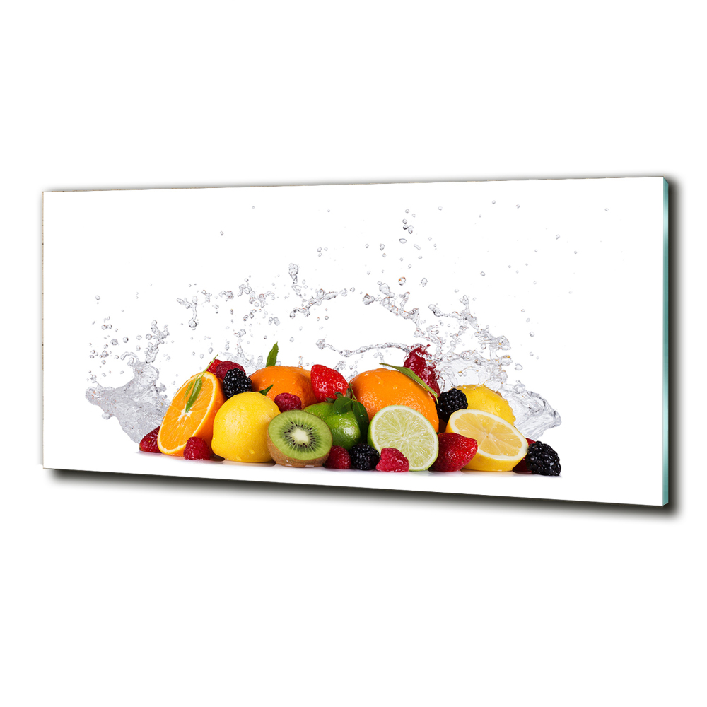 Tableau imprimé sur verre Fruit et eau