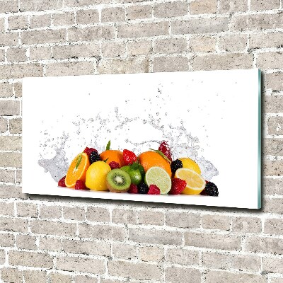 Tableau imprimé sur verre Fruit et eau