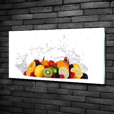 Tableau imprimé sur verre Fruit et eau