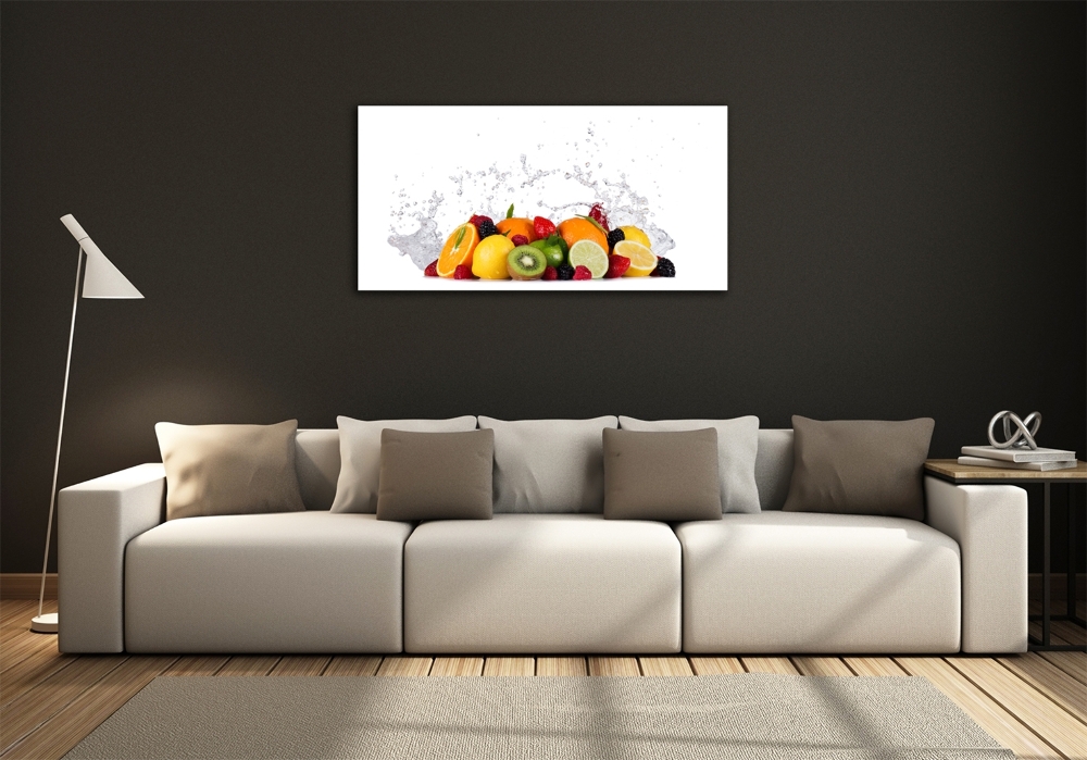 Tableau imprimé sur verre Fruit et eau