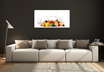 Tableau imprimé sur verre Fruit et eau