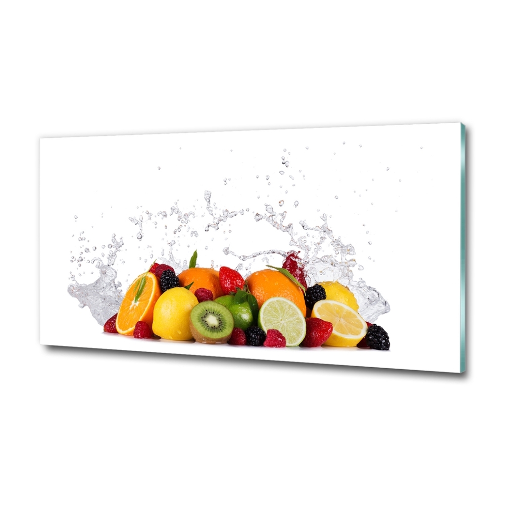 Tableau imprimé sur verre Fruit et eau