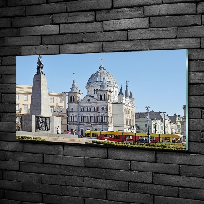 Tableau photo sur verre Place de la Liberté Łódź