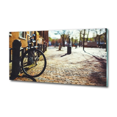 Tableau verre imprimé Vélo à Amsterdam