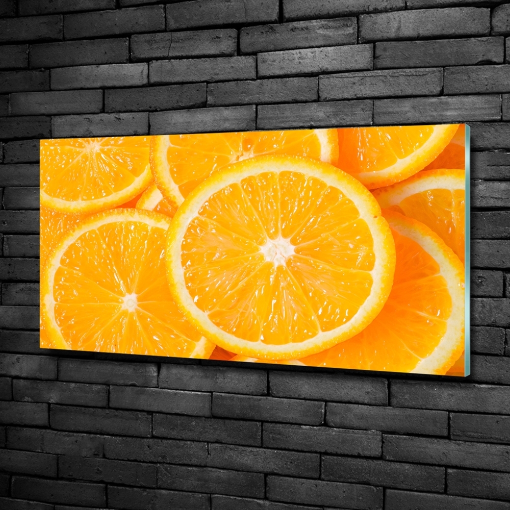 Tableau imprimé sur verre Tranches d'orange