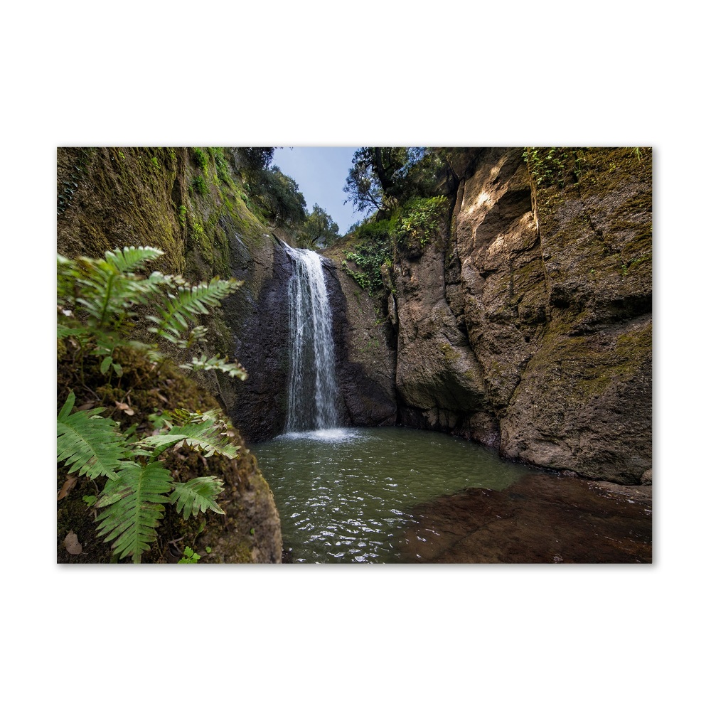 Tableau en verre Chute d'eau en Sardaigne