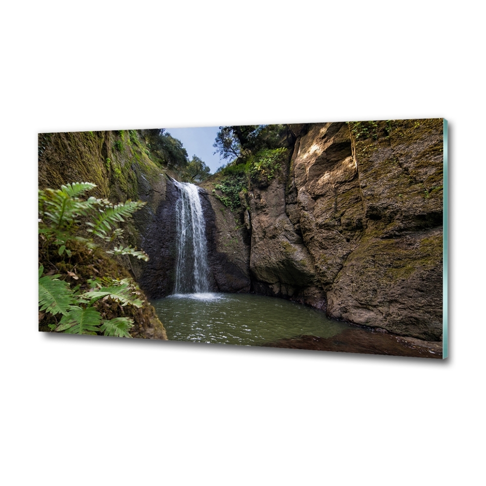 Tableau en verre Chute d'eau en Sardaigne