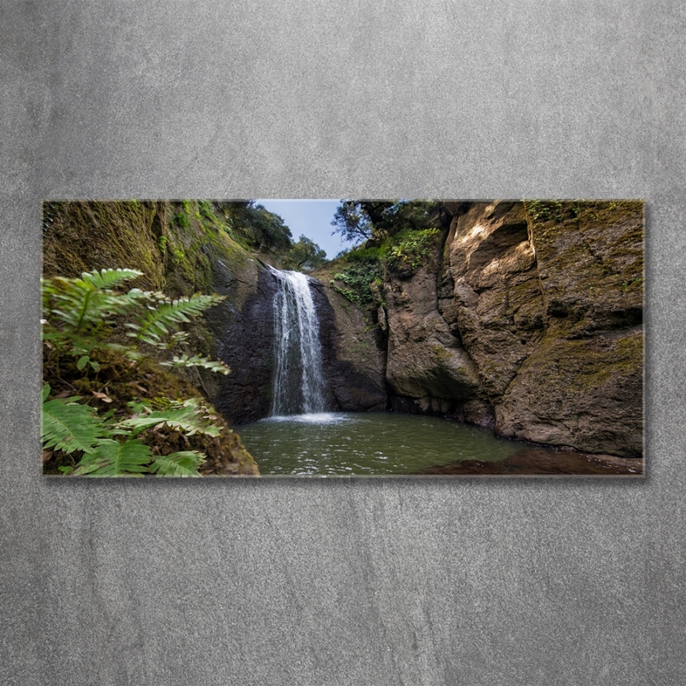 Tableau en verre Chute d'eau en Sardaigne