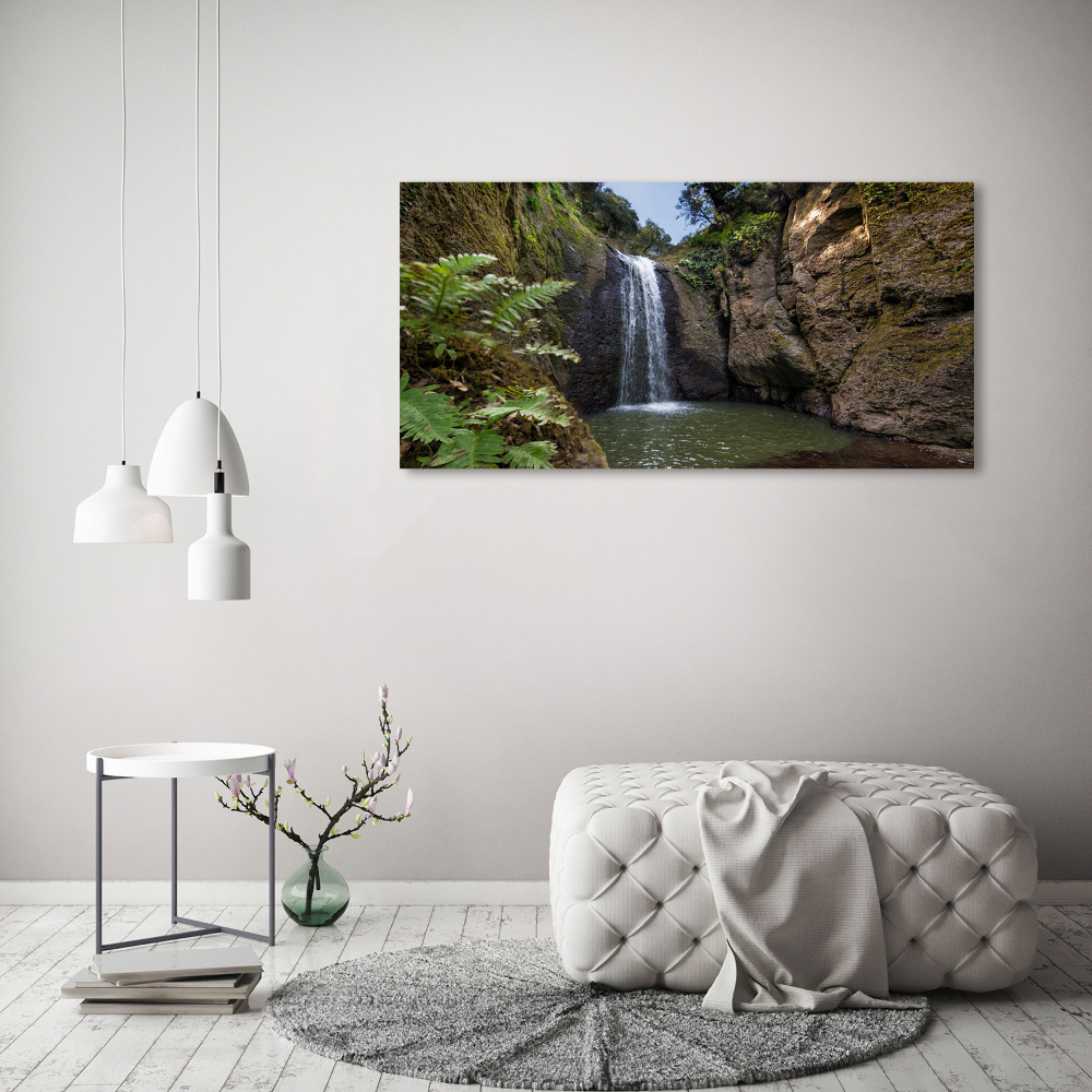 Tableau en verre Chute d'eau en Sardaigne