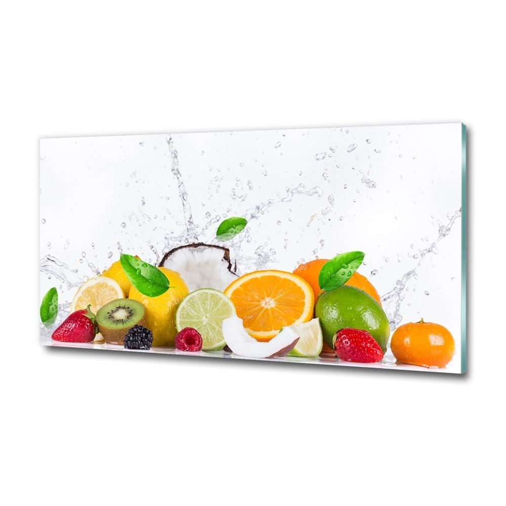 Tableau verre imprimé Fruit et eau