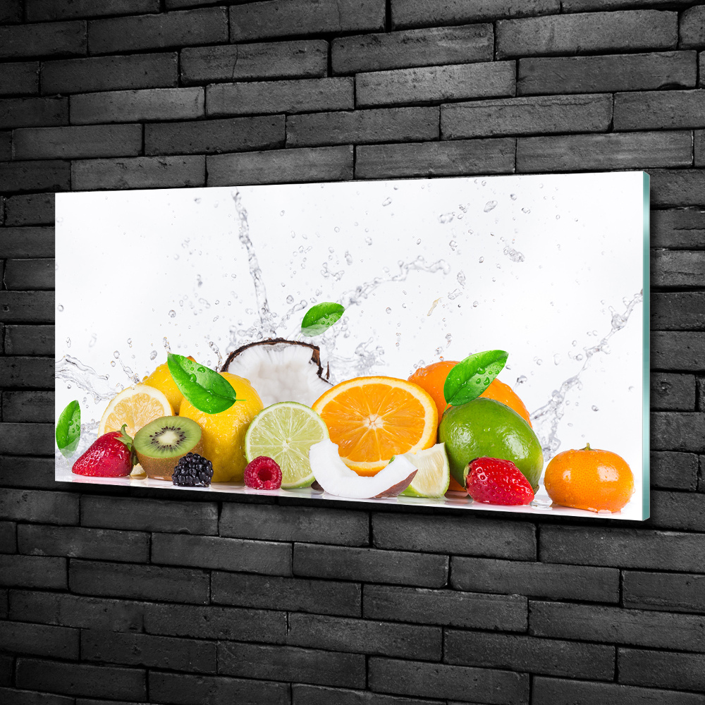 Tableau verre imprimé Fruit et eau