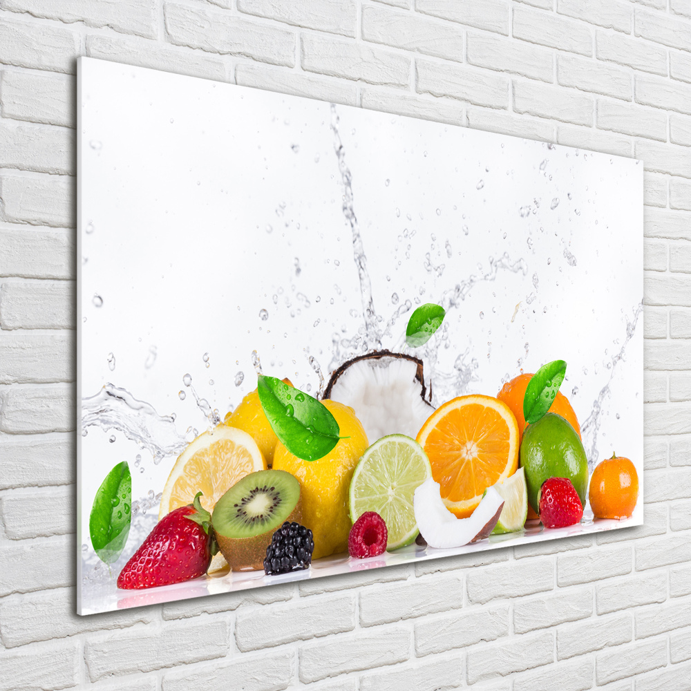 Tableau verre imprimé Fruit et eau