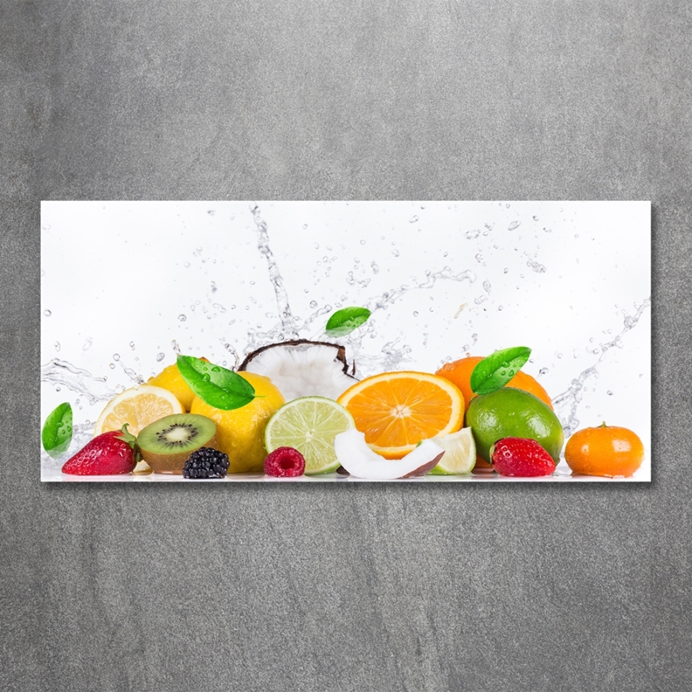 Tableau verre imprimé Fruit et eau