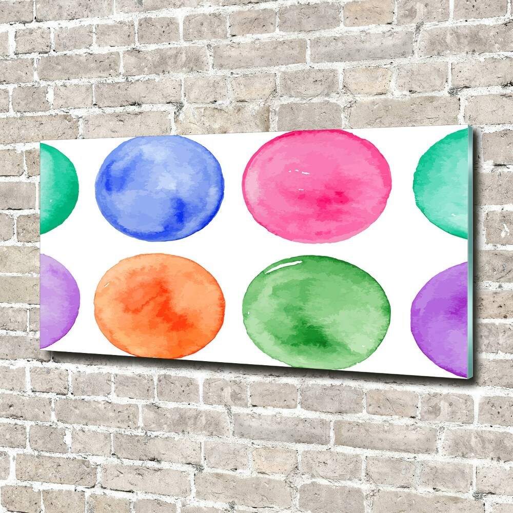 Tableau imprimé sur verre Cercles colorés