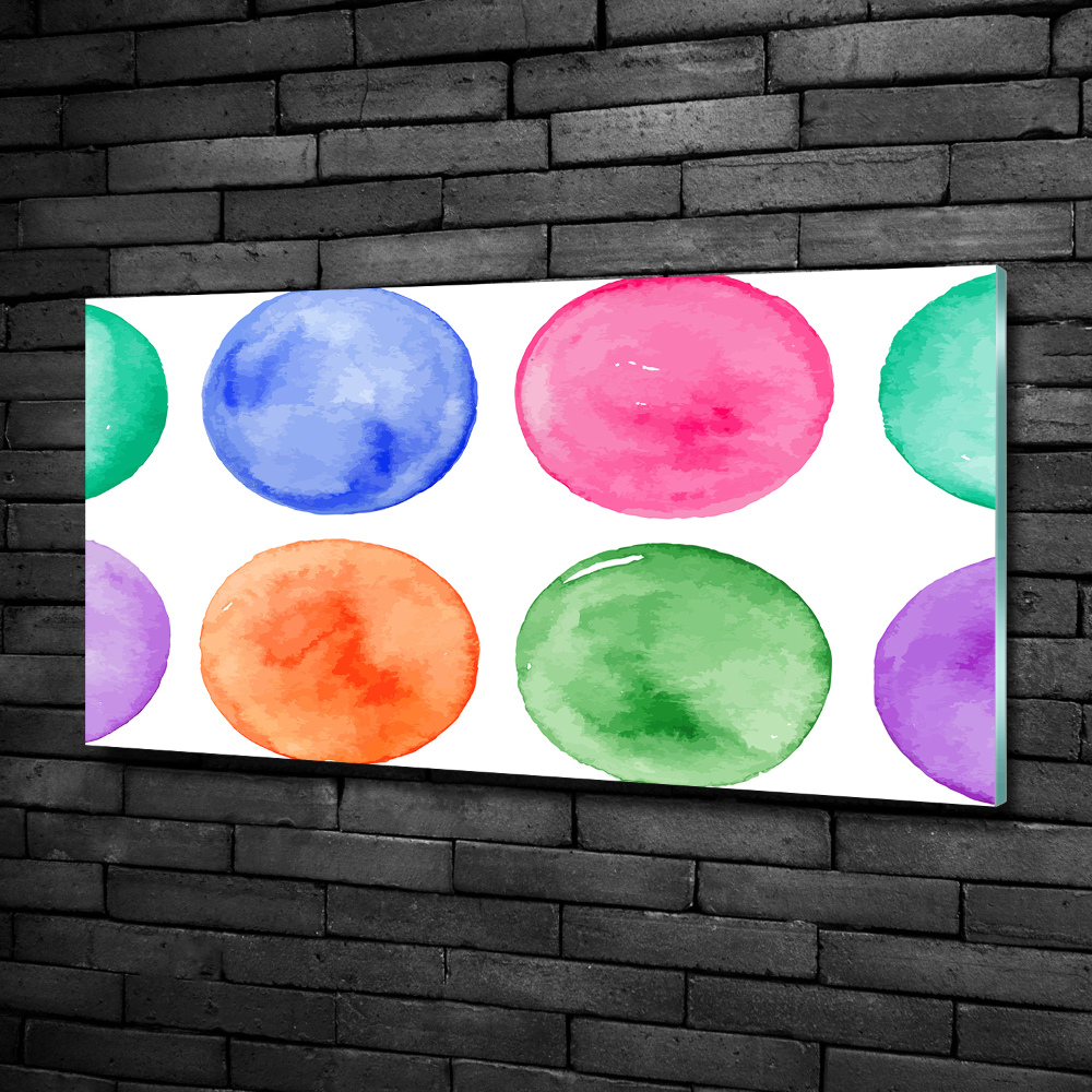 Tableau imprimé sur verre Cercles colorés