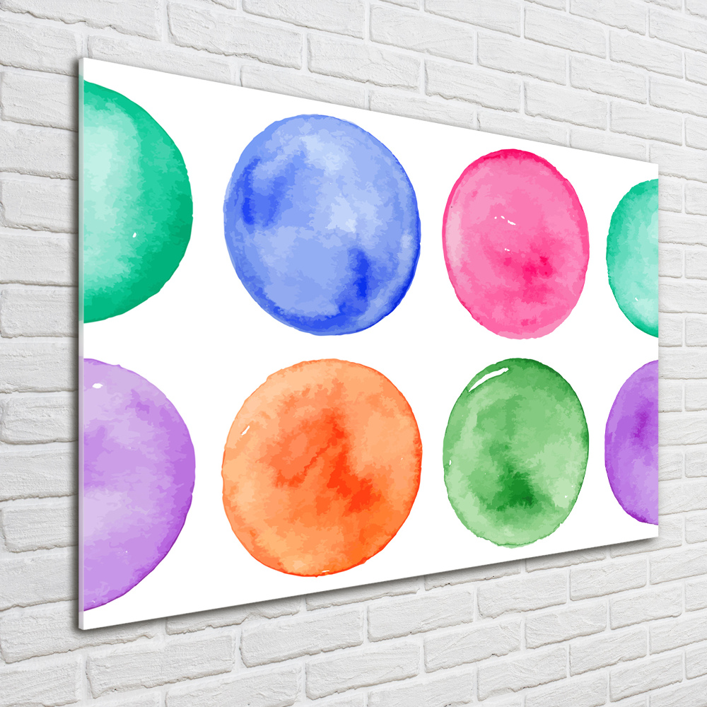 Tableau imprimé sur verre Cercles colorés