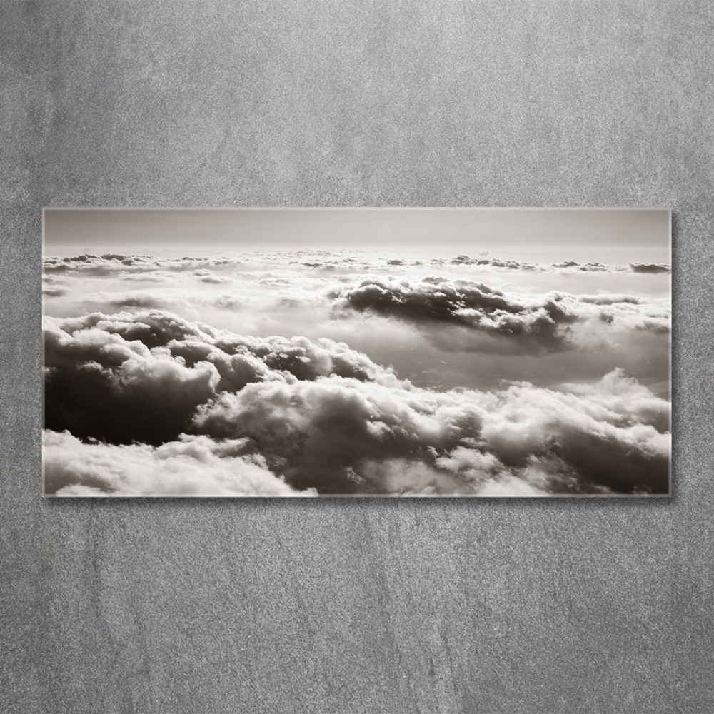 Tableau photo sur verre Vue des nuages à partir d'un oiseau