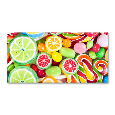 Tableau sur verre Bonbons colorés