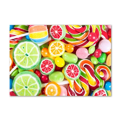 Tableau sur verre Bonbons colorés