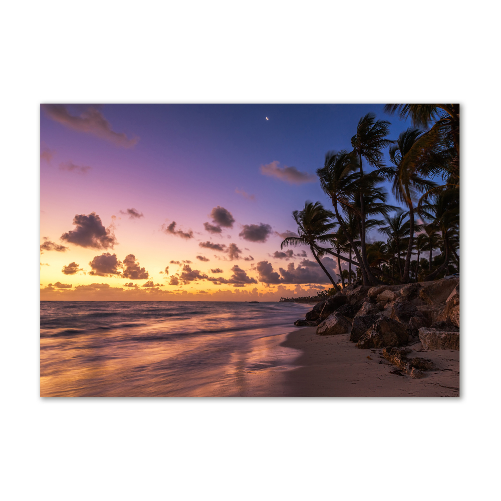 Tableau en verre Ouest sur la plage