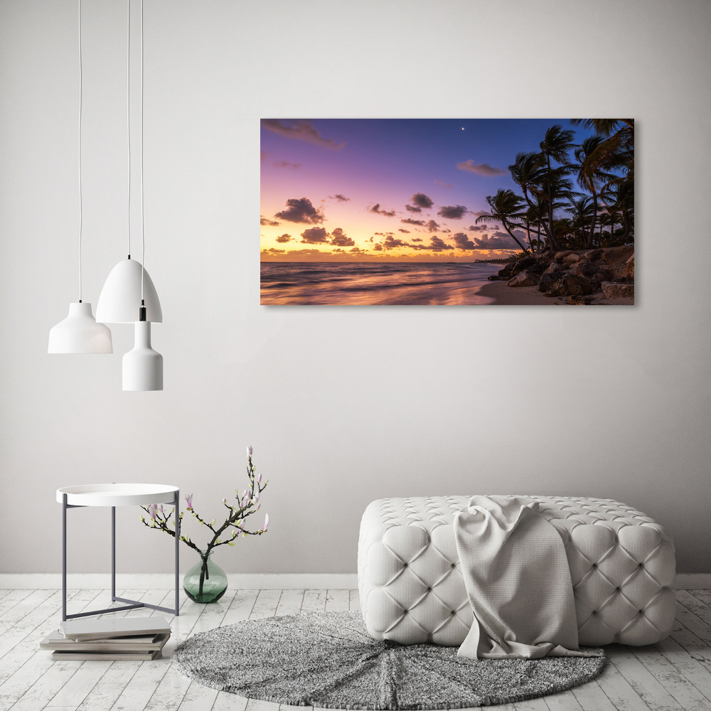 Tableau en verre Ouest sur la plage