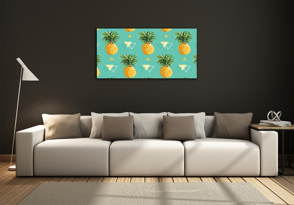 Tableau verre imprimé Ananas