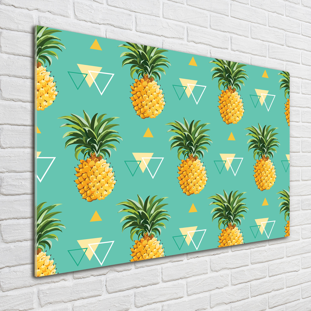 Tableau verre imprimé Ananas