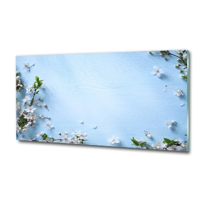 Tableau photo sur verre Fond de fleurs de cerisier