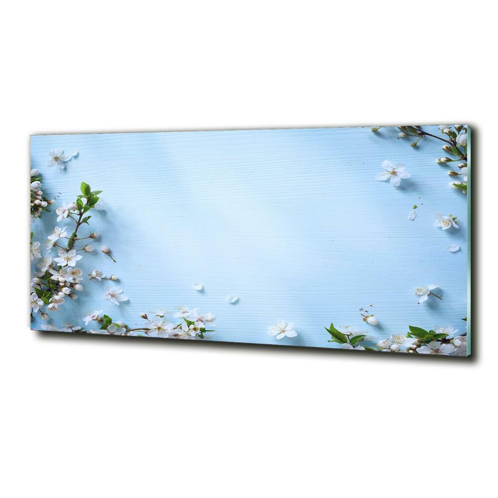 Tableau photo sur verre Fond de fleurs de cerisier