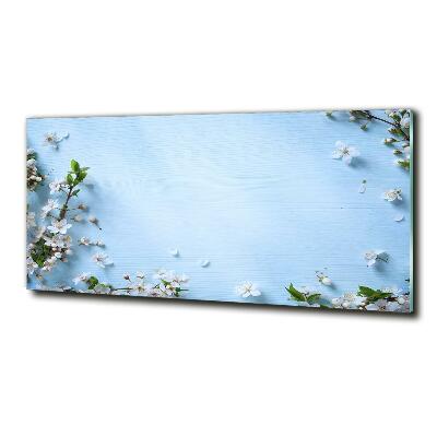 Tableau photo sur verre Fond de fleurs de cerisier