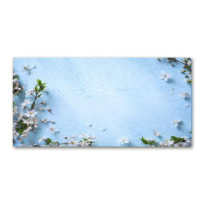 Tableau photo sur verre Fond de fleurs de cerisier