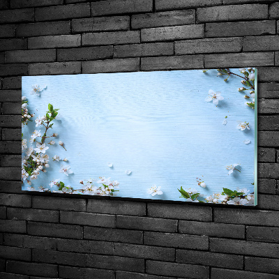 Tableau photo sur verre Fond de fleurs de cerisier