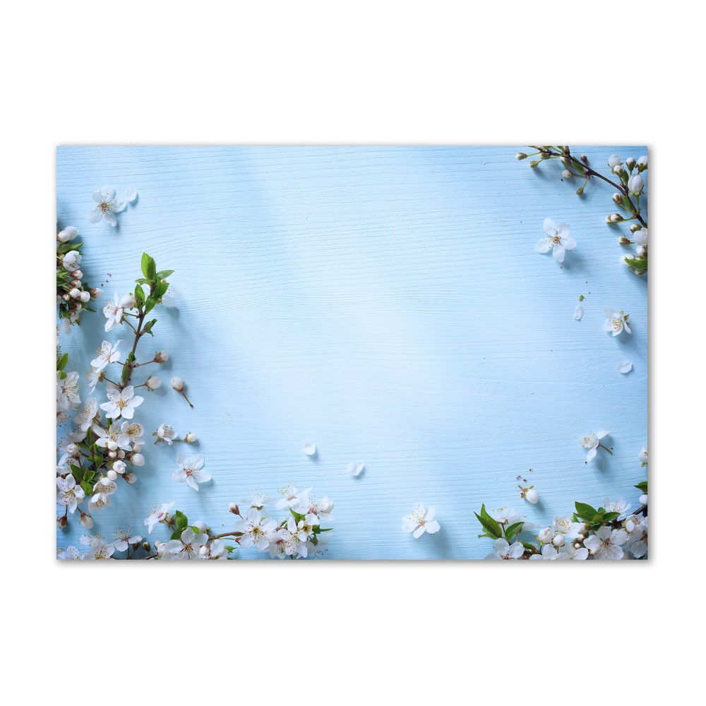 Tableau photo sur verre Fond de fleurs de cerisier