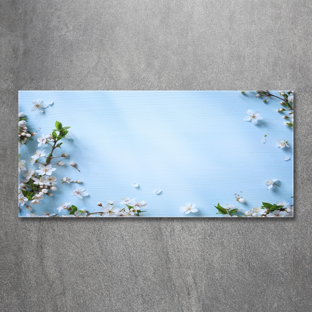 Tableau photo sur verre Fond de fleurs de cerisier