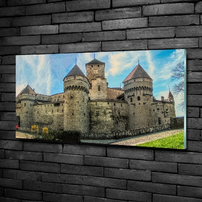 Tableau verre imprimé Château en Suisse