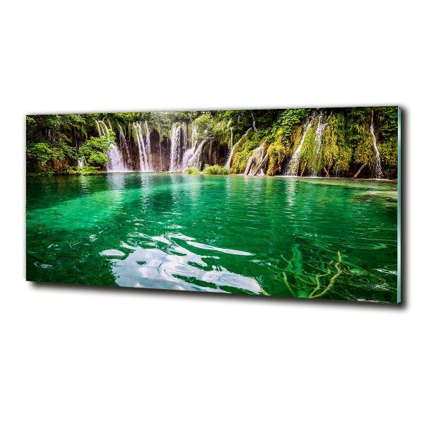 Tableau sur verre Lac Plitvice