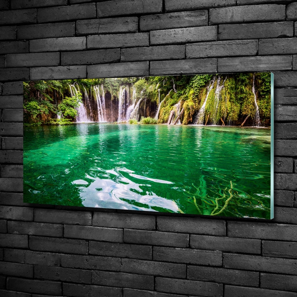 Tableau sur verre Lac Plitvice