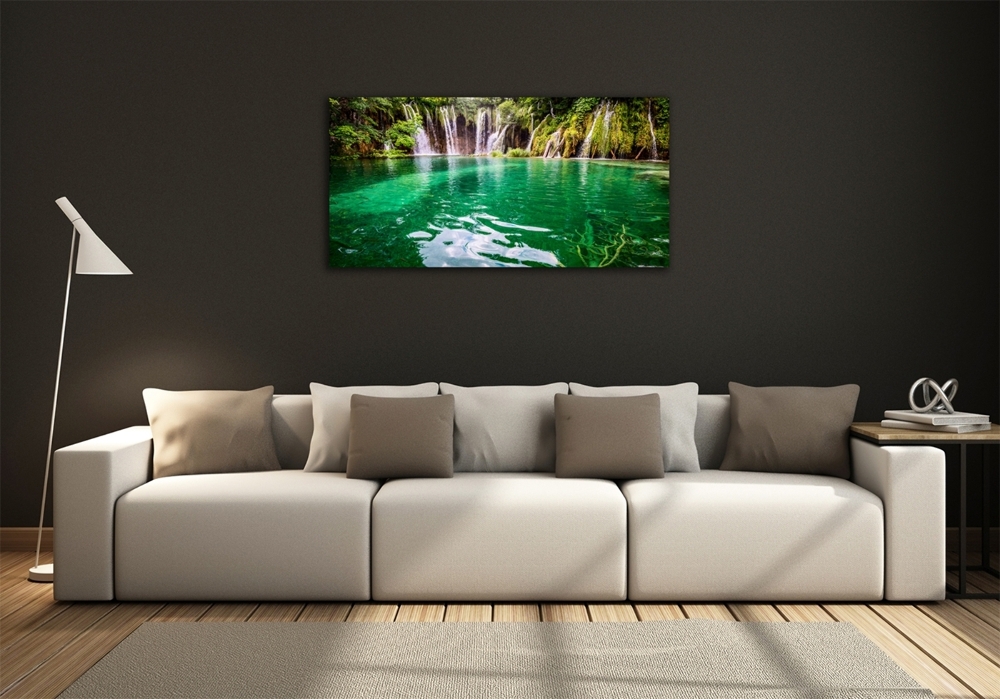 Tableau sur verre Lac Plitvice