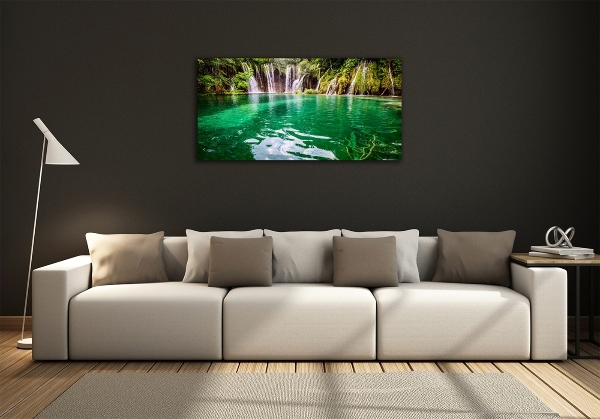 Tableau sur verre Lac Plitvice