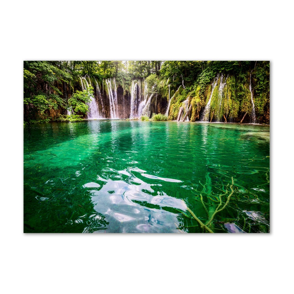 Tableau sur verre Lac Plitvice