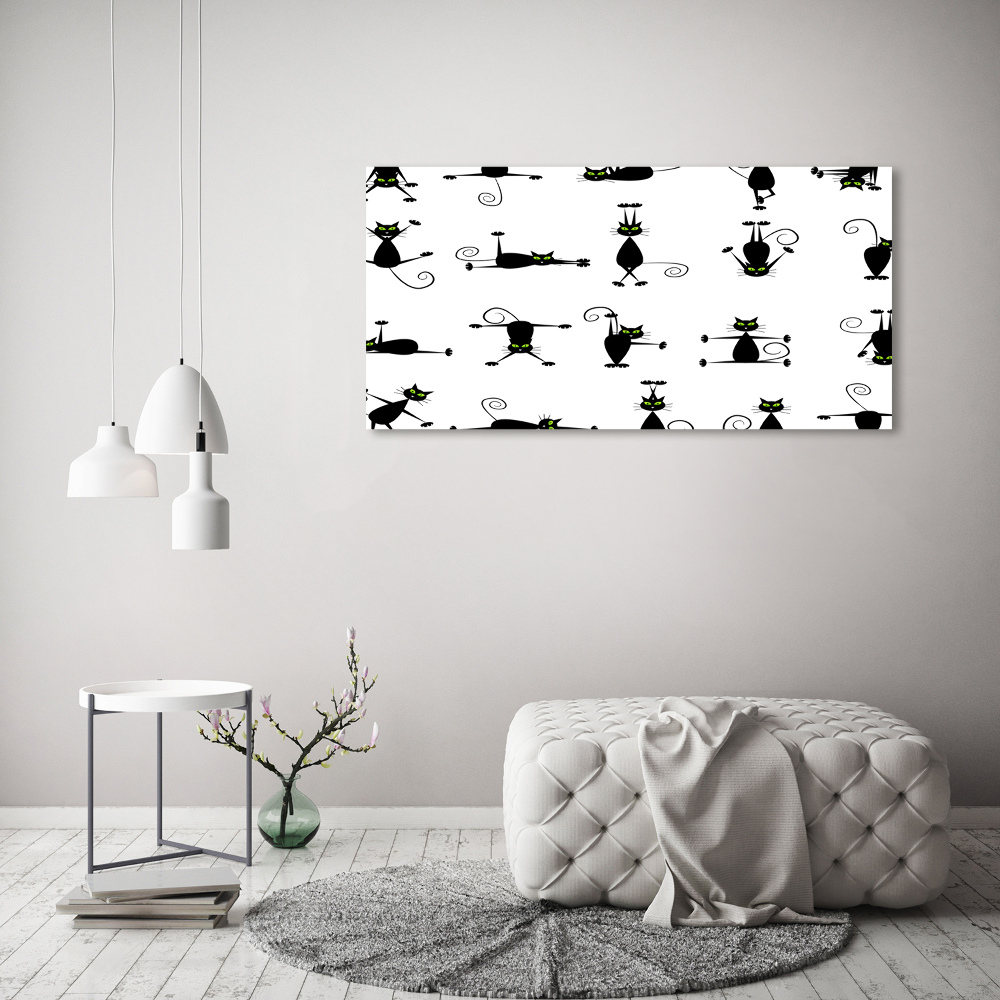 Tableau imprimé sur verre Illustration de chats