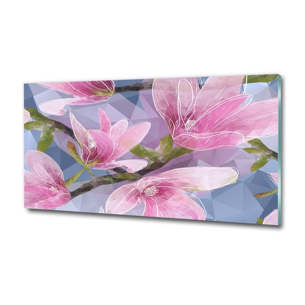 Tableau imprimé sur verre Magnolia rose