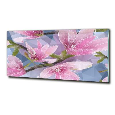 Tableau imprimé sur verre Magnolia rose