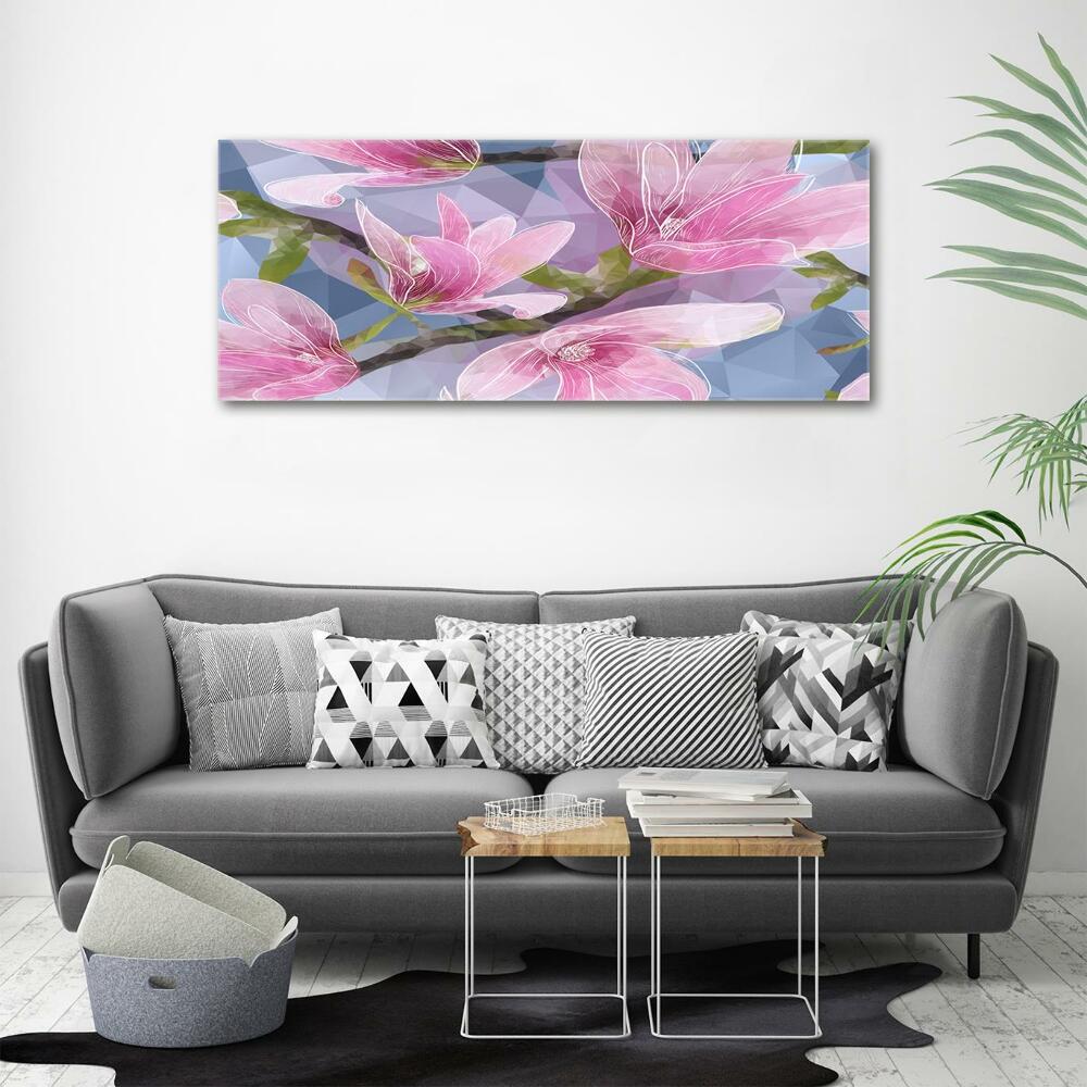 Tableau imprimé sur verre Magnolia rose