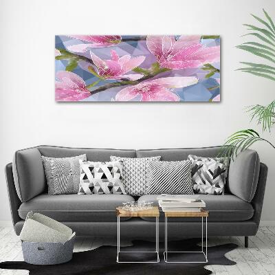 Tableau imprimé sur verre Magnolia rose